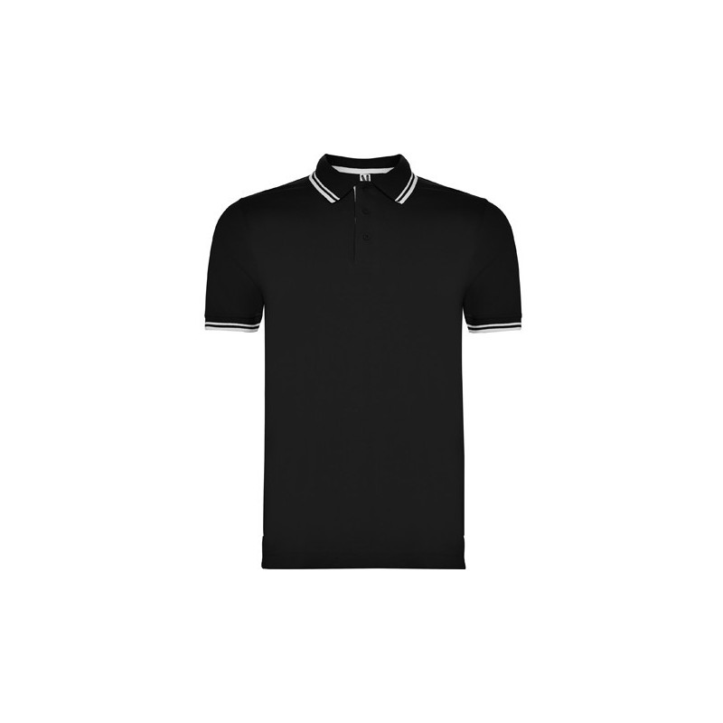 Polo en coton manches courtes avec liserés contrastés au col et bords de manches, 230 g/m²
