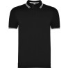 Polo en coton manches courtes avec liserés contrastés au col et bords de manches, 230 g/m²