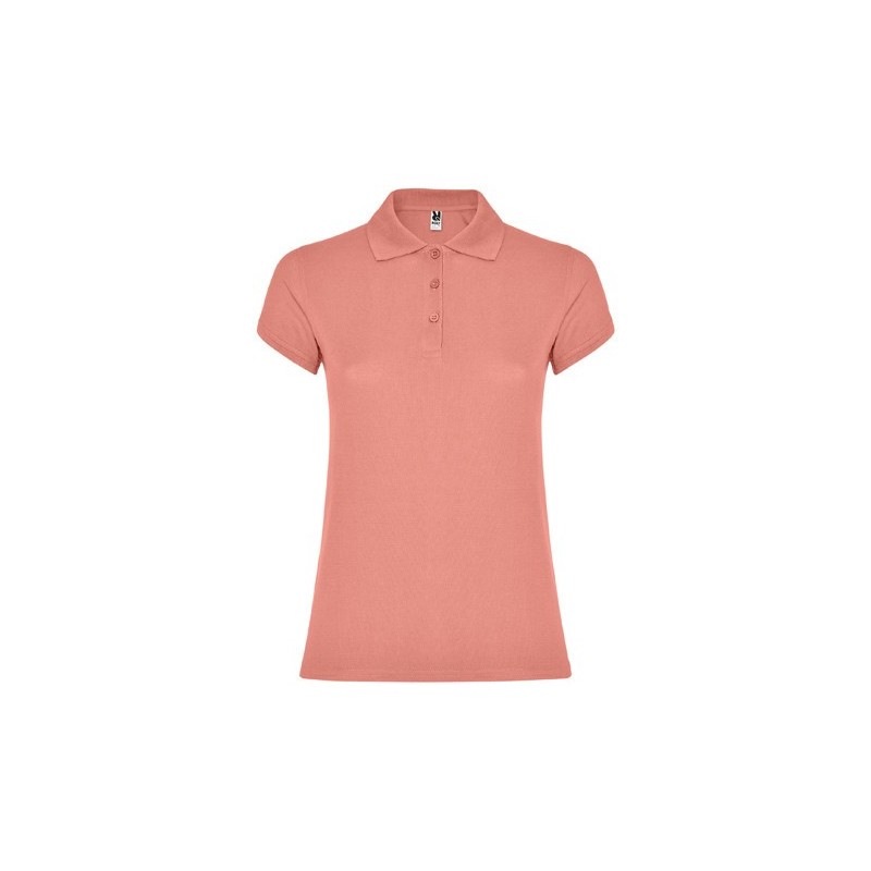 Polo femme en coton piqué manches courtes avec bande de propreté renforcée, 200 g/m²