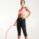 Legging sportif pour femme 3/4 avec ceinture élastique et cordon intérieur croisé, 88% polyester 12% élasthanne, 220 g/m²