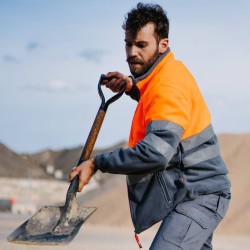 Veste polaire bicolore haute visibilité avec bandes réfléchissantes, 280 g/m²
