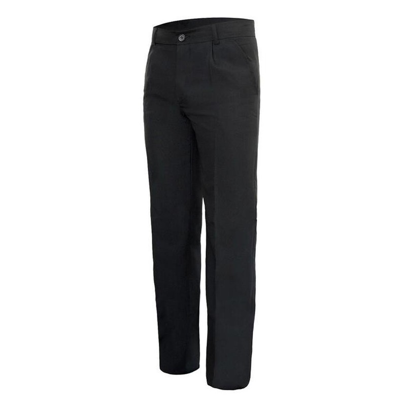 Pantalon de salle en polyester, pinces à l'avant, 160 g/m²