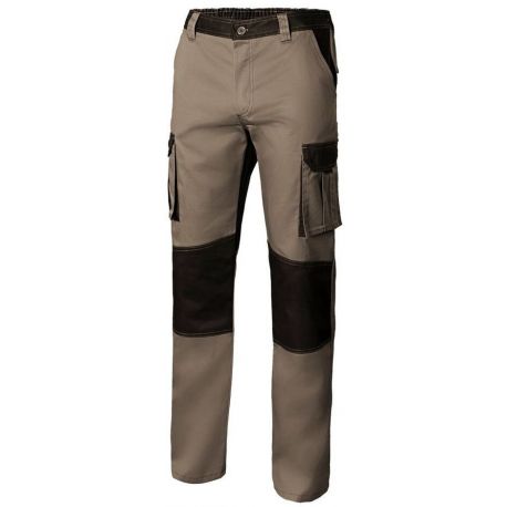 Pantalon de travail multipoches bicolore, tissu renforcé, 240 g/m²