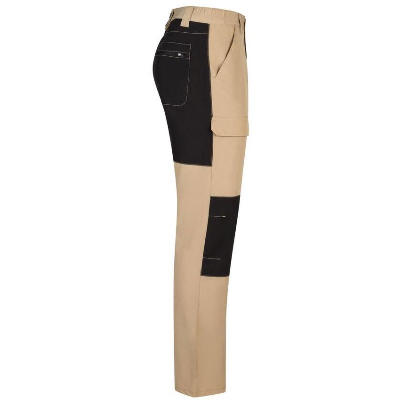 Pantalon de trekking stretch coupe slim multipoches, 180 g/m²