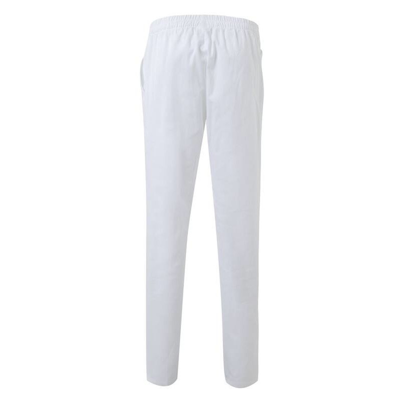 Pantalon personnel médical en coton élastiqué, 2 poches, 190 g/m²