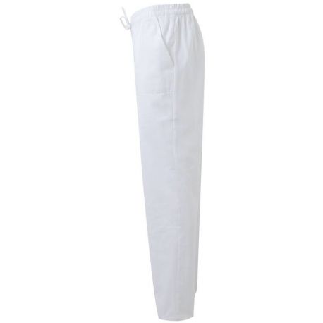 Pantalon personnel médical en coton élastiqué, 2 poches, 190 g/m²