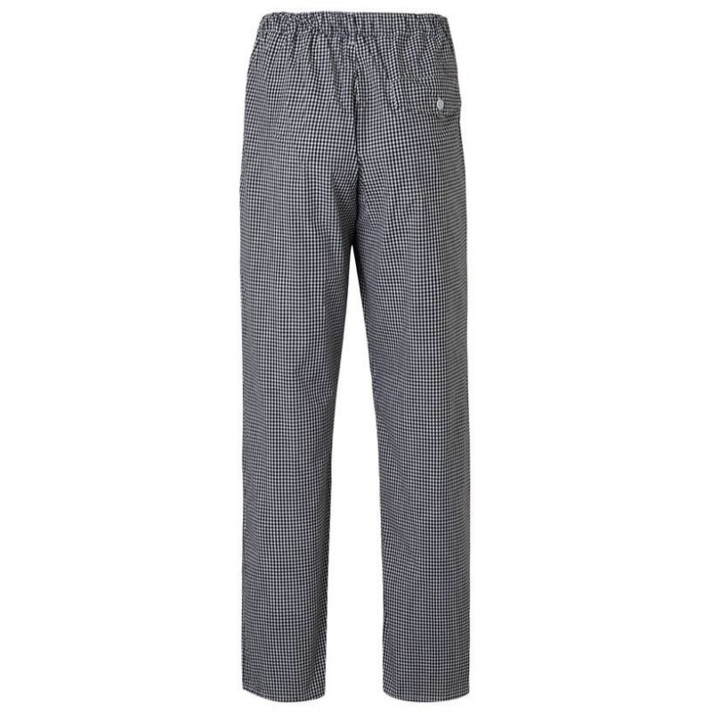 Pantalon de cuisinier à carreaux à pinces, 3 poches, 120 g/m²