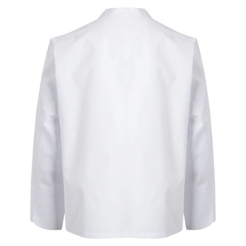 Veste de cuisinier manches longues col officier avec boutons pression, 175 g/m²