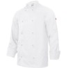 Veste de cuisinier manches longues col officier avec boutons pression, 175 g/m²