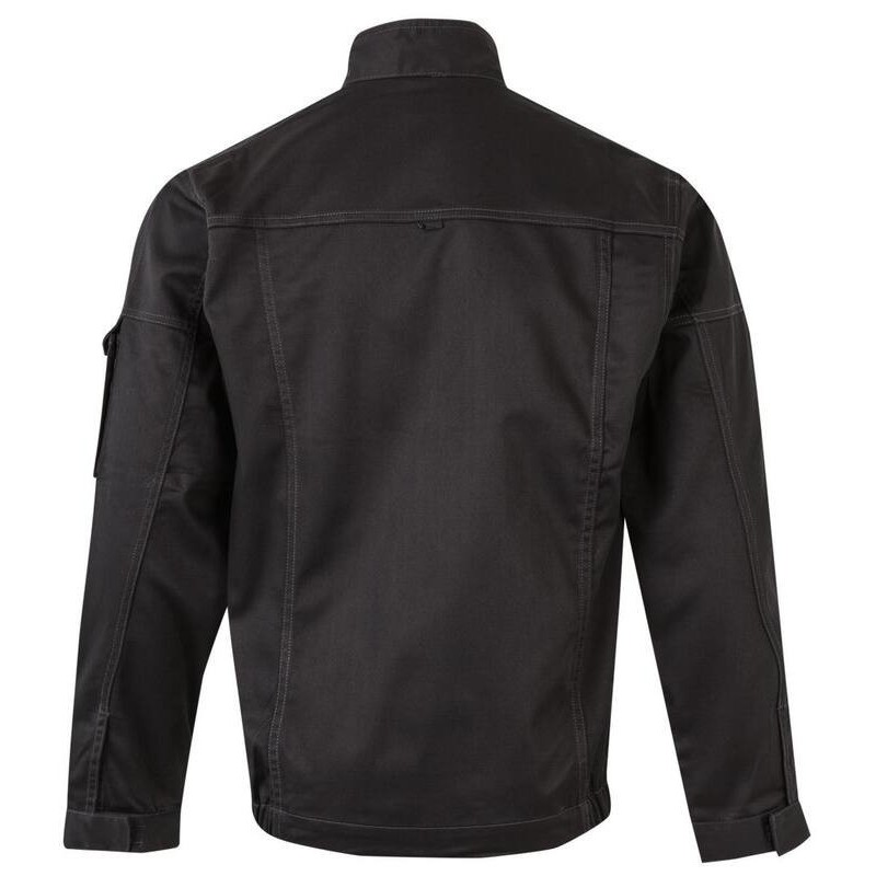 Blouson stretch multipoches zippé avec rabat et bouton-pression, 240 g/m²