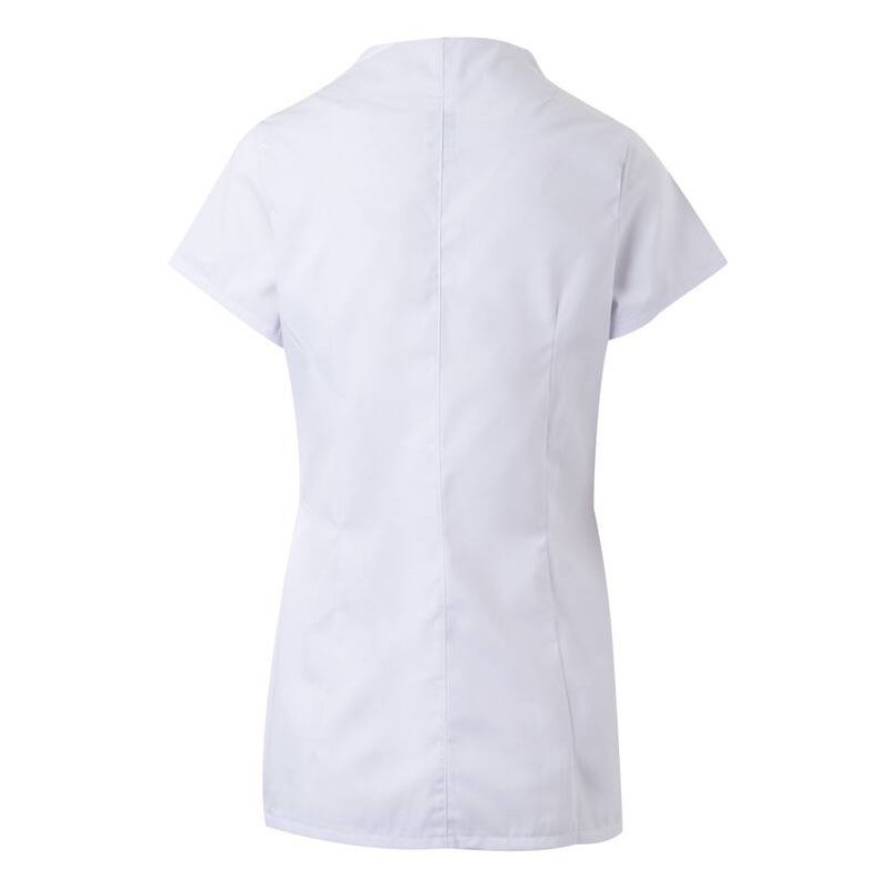 Tunique médicale zippée col cheminée pour femme, coupe cintrée, 190 g/m²