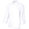 Veste de cuisine col mao en coton fermée par boutons pression cachés, 180 g/m²