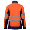 Blouson softshell bicolore haute visibilité, bandes et poignets réfléchissants, 320 g/m²