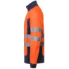 Blouson softshell bicolore haute visibilité, bandes et poignets réfléchissants, 320 g/m²