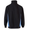 Sweat-shirt bicolore col montant zippé anti-peluche, 260 g/m²