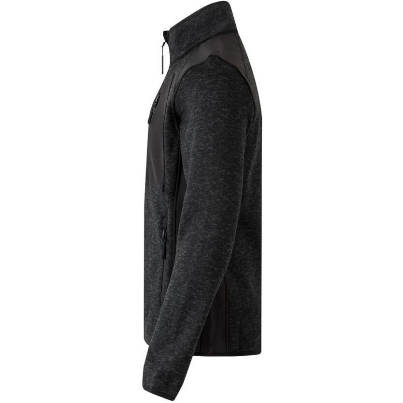 Veste polaire molletonnée, empiècement softshell sur la poitrine