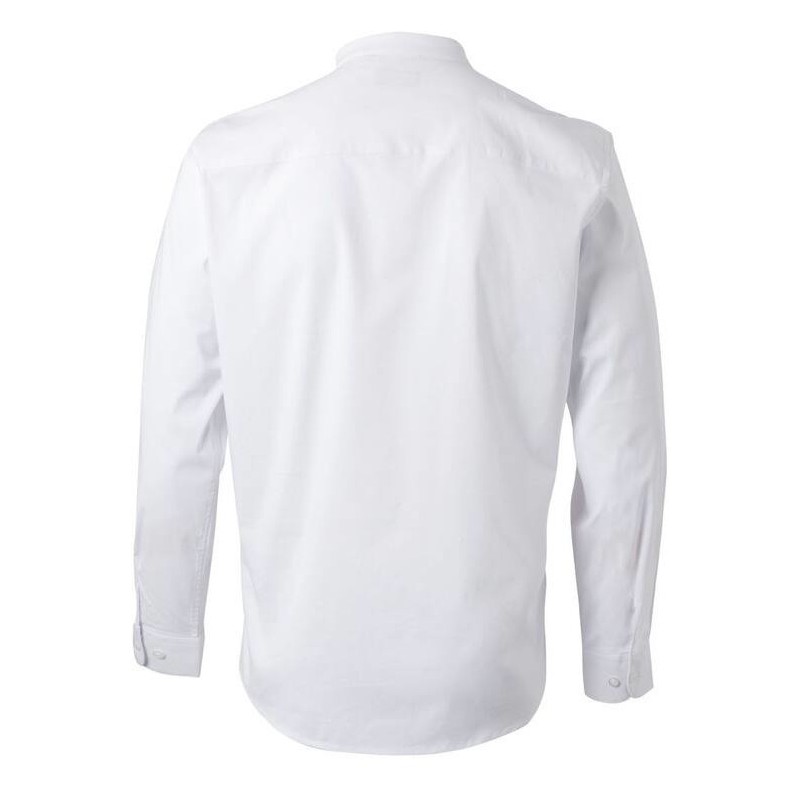 Chemise homme col mao manches longues, 115 g/m²