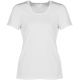 T-shirt respirant sans étiquette femme col rond en polyester, 130 g/m²