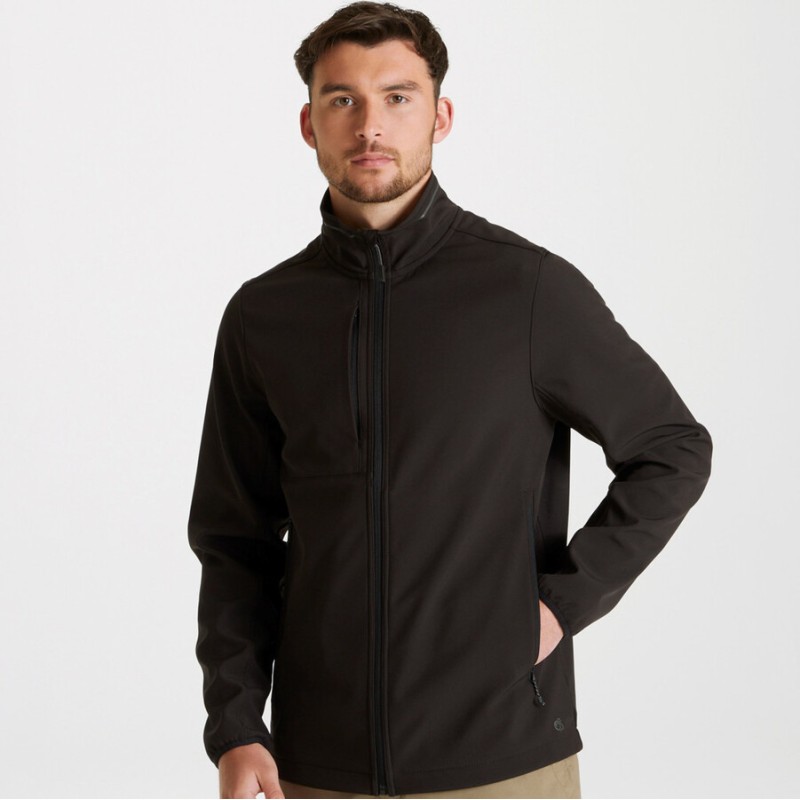 Veste softshell homme en polyester recyclé déperlante et coupe-vent, 270 g/m²