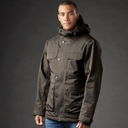 Manteau thermique homme à capuche qui protège de la pluie et du vent