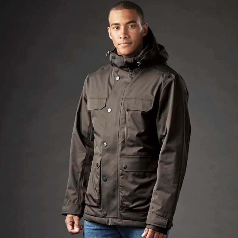 Manteau thermique homme à capuche qui protège de la pluie et du vent