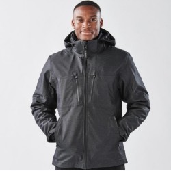 Parka homme 3 en 1 à capuche détachable entièrement étanche