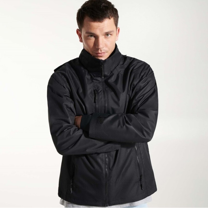 Parka en tissu ripstop résistant et imperméable avec capuche amovible, 300 g/m²