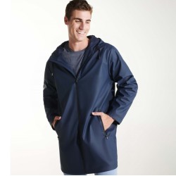 Veste imperméable pour homme à capuche fixe avec visière, ​​210 g/m²