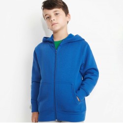 Sweat zippé décontracté pour enfant à capuche, 280 g/m²