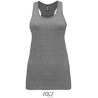 Débardeur femme en coton, bretelles larges, dos nageur, 150 g/m²