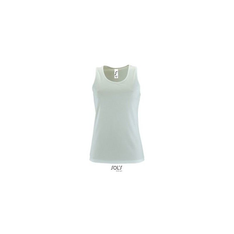 Débardeur de sport femme en polyester effet respirant, 140 g/m²