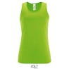 Débardeur de sport femme en polyester effet respirant, 140 g/m²