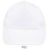 Casquette 5 panneaux en coton brossé léger, visière préformée, scratch, 180 g/m²