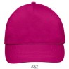 Casquette 5 panneaux en coton brossé léger, visière préformée, scratch, 180 g/m²
