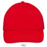 Casquette 5 panneaux en coton brossé léger, visière préformée, scratch, 180 g/m²