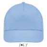 Casquette 5 panneaux en coton brossé léger, visière préformée, scratch, 180 g/m²