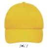 Casquette 5 panneaux en coton brossé léger, visière préformée, scratch, 180 g/m²
