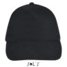 Casquette 5 panneaux en coton brossé léger, visière préformée, scratch, 180 g/m²
