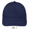 Casquette 5 panneaux en coton brossé léger, visière préformée, scratch, 180 g/m²