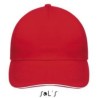 Casquette 5 panneaux en coton brossé léger, visière préformée, scratch, 180 g/m²