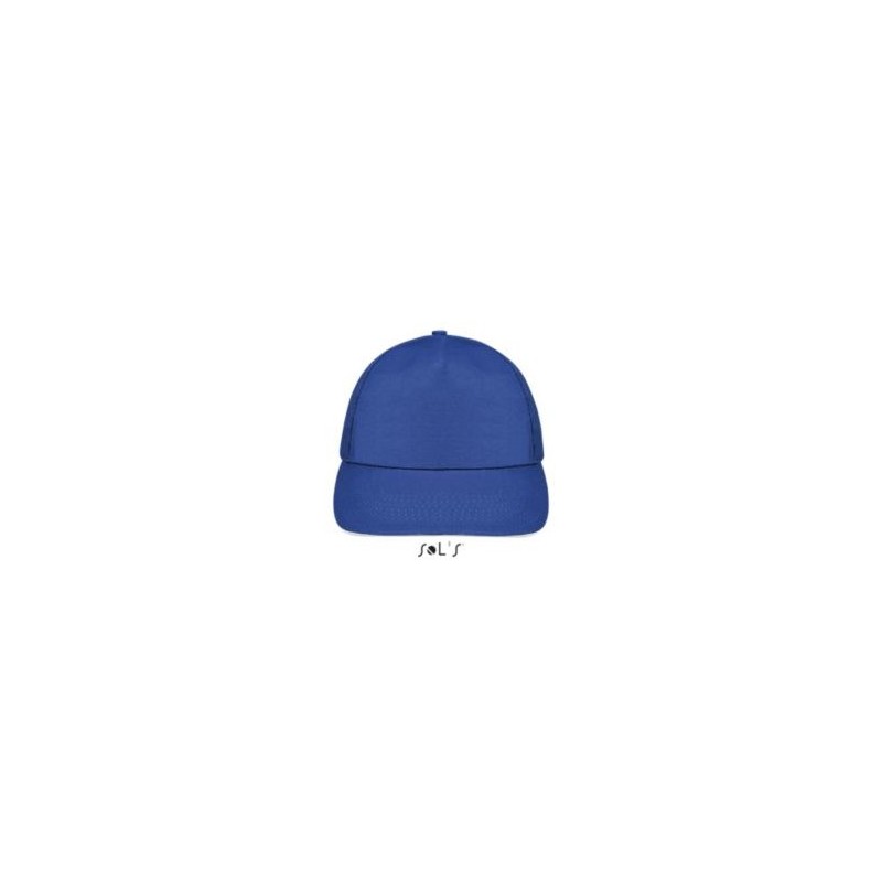 Casquette 5 panneaux en coton brossé léger, visière préformée, scratch, 180 g/m²