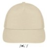 Casquette 5 panneaux en coton brossé léger, visière préformée, scratch, 180 g/m²