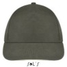 Casquette 5 panneaux en coton brossé léger, visière préformée, scratch, 180 g/m²
