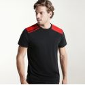 T-shirt homme à manches courtes aux couleurs combinées, 60% coton 40% polyester, 160 g/m²