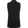 Blouse femme sans manches col mao, 2 poches plaquées, 130 g/m²