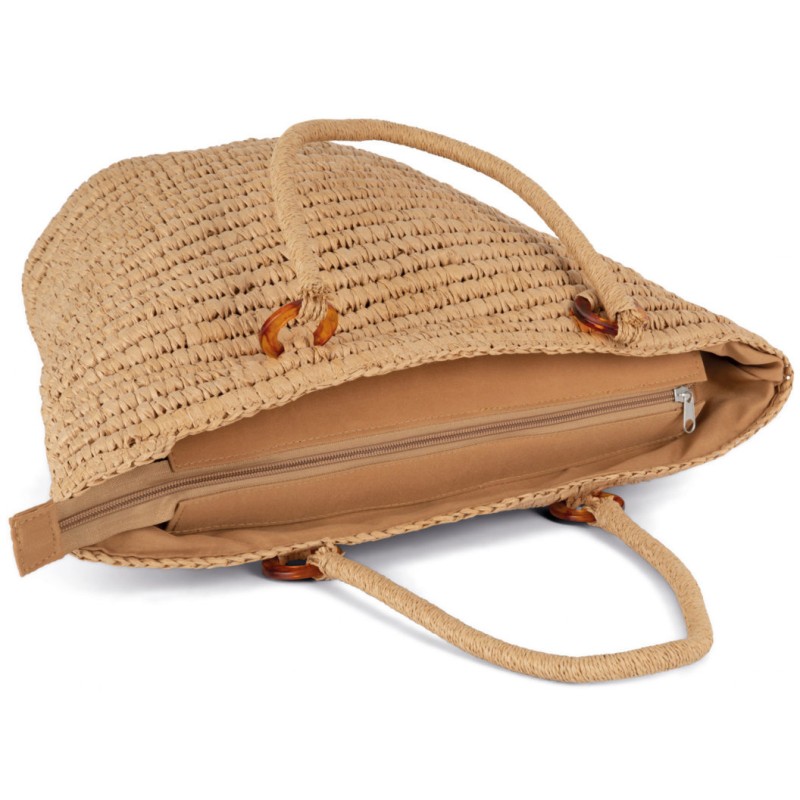 Panier shopping durable en polyester recyclé avec poche intérieure, 18 litres