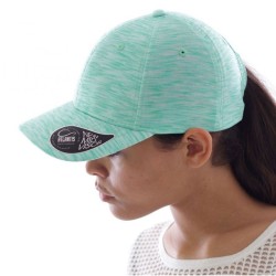 [PROMO] Casquette 6 panneaux effet chiné, visière mid-visor
