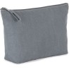 Pochette avec fermeture éclair K-loop durable en coton recyclé et polyester recyclé, 285 g/m²