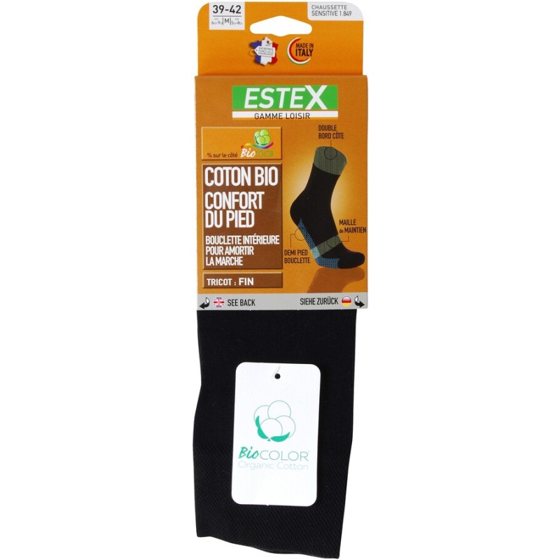 Chaussettes douces de ville en coton bio pour pieds sensibles