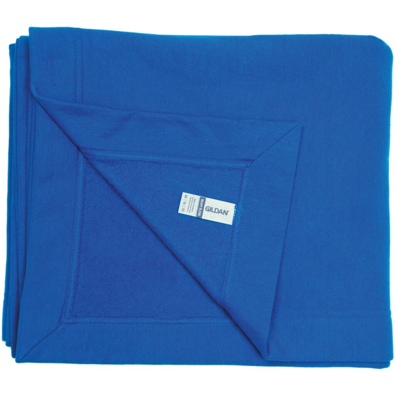 Plaid en polaire, étiquette détachable, fil peigné réduisant le boulochage, 271 g/m²